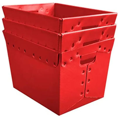 PP Mail Tote Turnover Packaging المموج PP Box القابل لإعادة التدوير